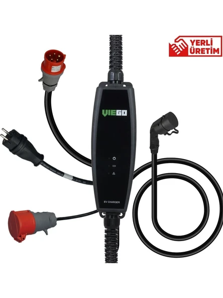 Viego Taşınabilir Elektrikli Araç Trifaze Şarj Cihazı 11/22KW Ilave Ev Prizi Dönüştürücülü ürün görseli 1