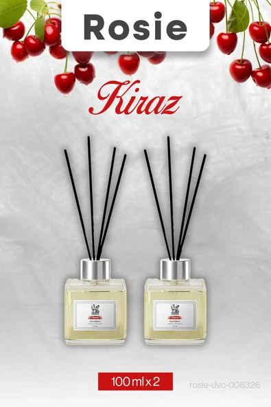 2 Adet Kiraz Rosie Çubuklu Oda Kokusu 100 ml ürün görseli 1