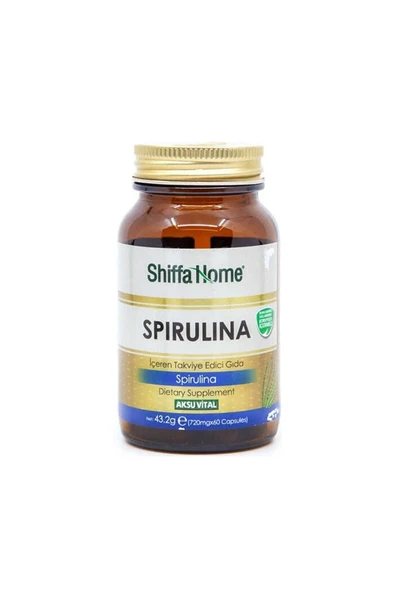 AKSU VİTAL Shiffa Home Spirulina Deniz Yosunu 60 Kapsül 720 Mg ürün görseli 1
