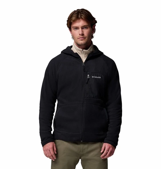 Columbia Fast Trek™ Overlay Hooded Full Zip Siyah Erkek Outdoor Polar AM3470-010 ürün görseli 1