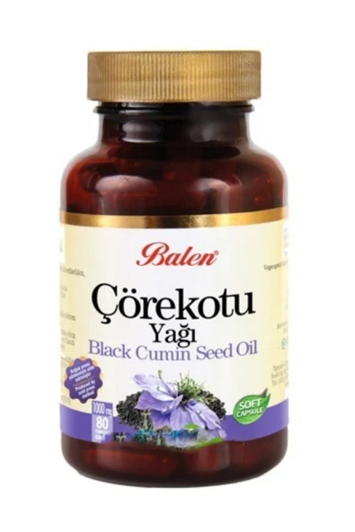 BALEN Çörekotu Yağı 80 Kapsül Çörek Otu Soğuk Press 1380 Mg. ürün görseli 1