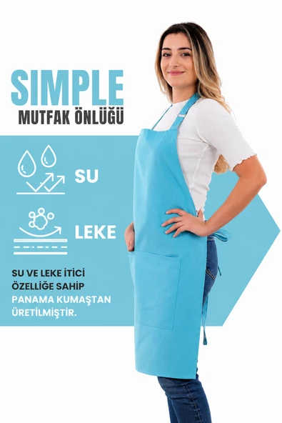 Simple ayar askılı mutfak önlüğü - Resim 10