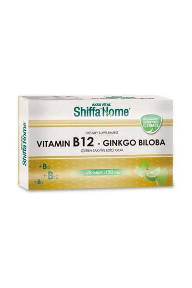 SHİFFA HOME Aksu Vital Vitamin B12 Ginko Biloba Tablet 150 mg 28 Tablet ürün görseli 1