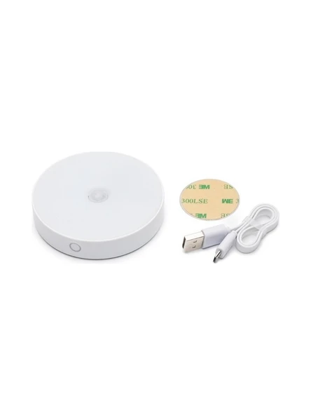 Cata CT-5180 Sensörlü Mıknatıslı LED Işık - 0.6W, Günışığı, Enerji Tasarruflu, 8.3x8.3x2 cm, ABS Gövde, USB ile Şarj Edilebilir, E27 Duy ürün görseli 1