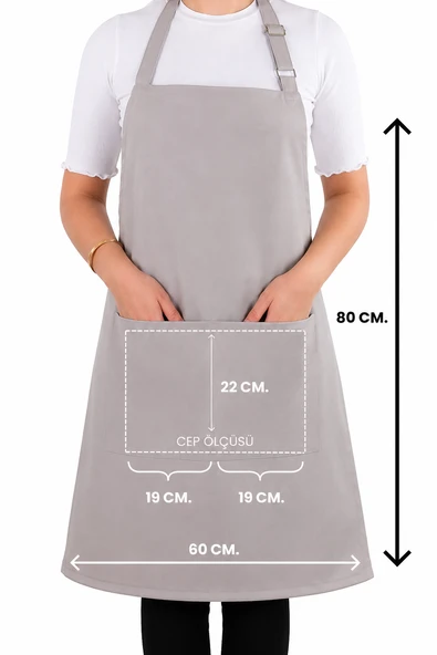 Simple ayar askılı mutfak önlüğü - Resim 6