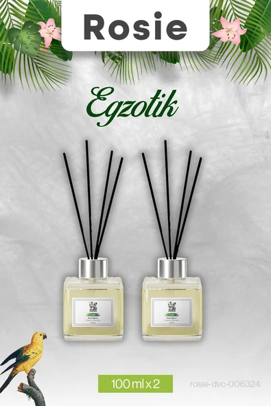 2 Adet Egzotik Rosie Çubuklu Oda Kokusu 100 ml ürün görseli 1