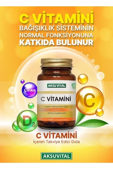 AKSU VİTAL C Vitamini 1250 Mg 60 Tablet ürün görseli 1