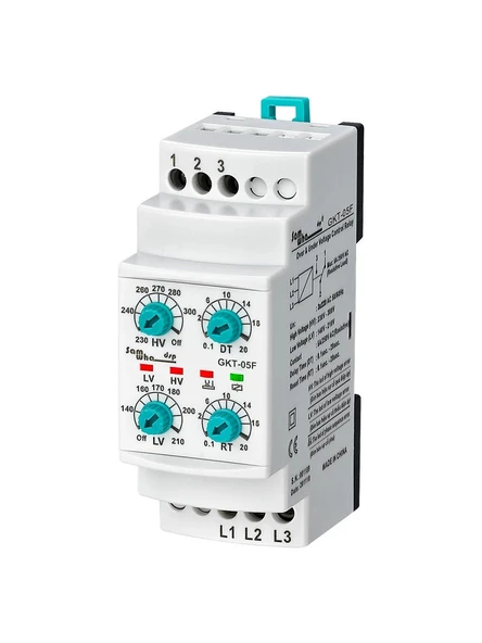 Tense GKT-03F Analog Ayarlı Faz Sıralı Aşırı ve Düşük Trifaze Gerilim Kontrol Rölesi ürün görseli 1