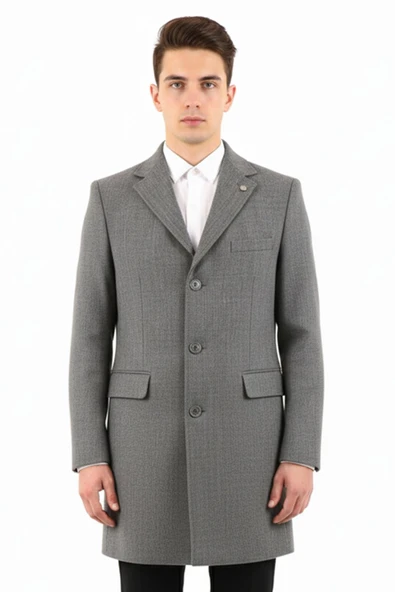 Erkek Slim Fit Kaban - Resim 2