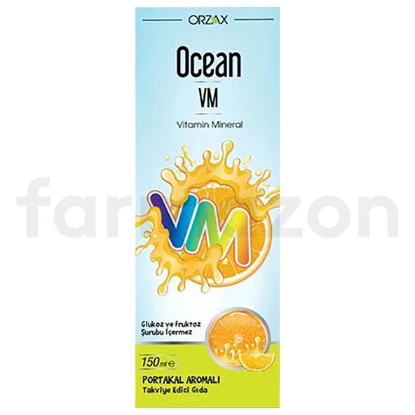 Orzax Ocean Vitamin Mineral Vm Şurup Portakal Konsantreli 150 Ml ürün görseli 1