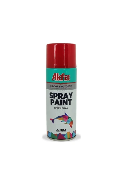 Akfix Parlak Kırmızı Akrilik Sprey Boya 400ml ürün görseli 1