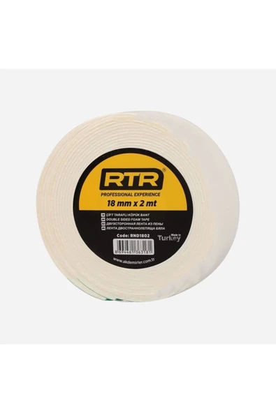 Rtrmax Çift Taraflı Köpük Bant 18 Mm X 2 Metre Rnd1802 ürün görseli 1