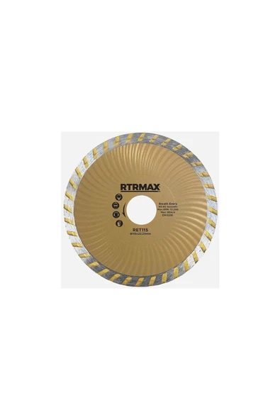 Rtr Ret115 Turbo Kanallı Elmas Testere 115 x 22mm ürün görseli 1