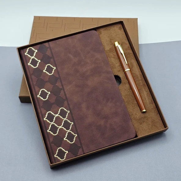 Lüks Kutulu Defter Kalem Set ürün görseli 1