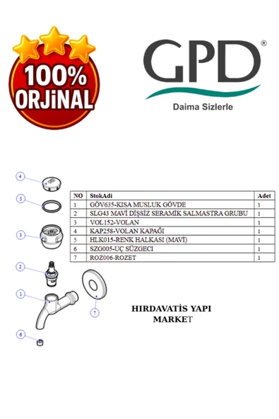 GPD KMS30 Kısa Musluk - Resim 5