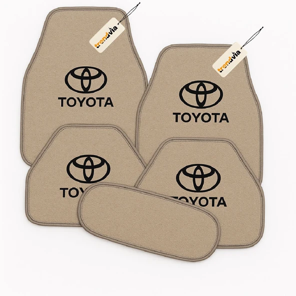 Bej Renk Toyota İçin 5 Parça Oto Halı Paspas Seti Kaymaz, Kolay Temizlenir ve Uzun Ömürlü ürün görseli 1