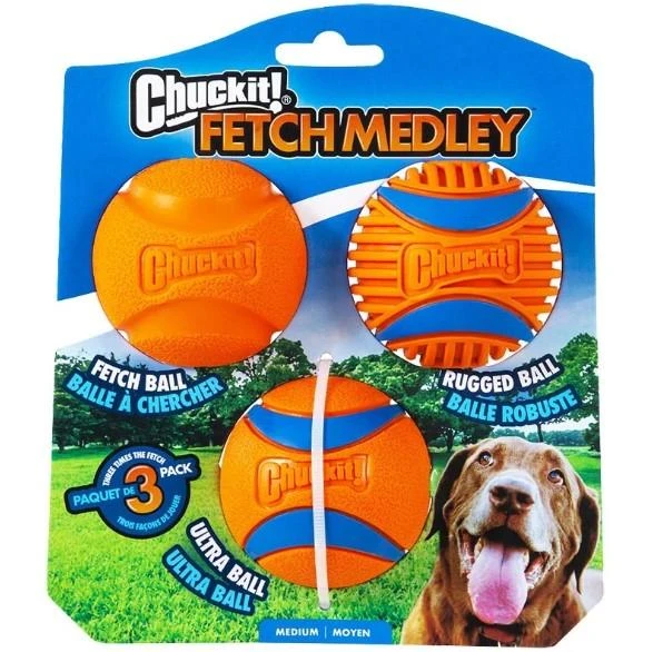 Chuckit Fetch Medley 3lü Köpek Oyun Topu Seti ürün görseli 1