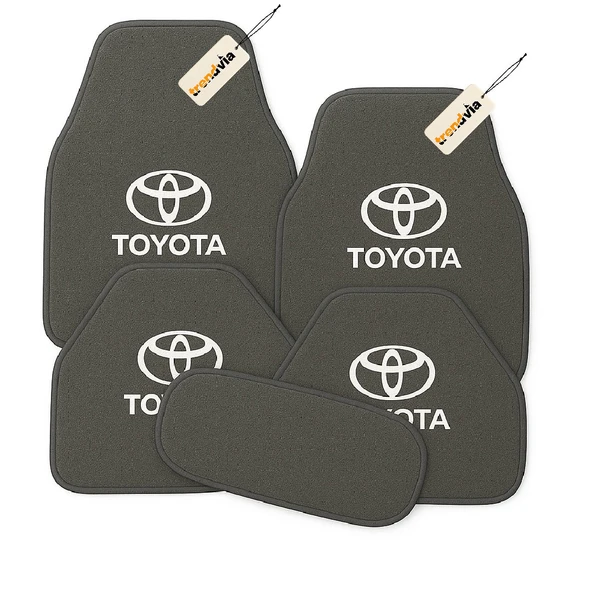 Gri Renk Toyota İçin 5 Parça Oto Halı Paspas Seti Kaymaz, Kolay Temizlenir ve Uzun Ömürlü ürün görseli 1