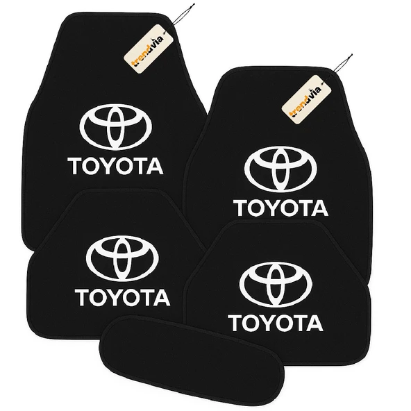 Siyah Renk Toyota İçin 5 Parça Oto Halı Paspas Seti Kaymaz, Kolay Temizlenir ve Uzun Ömürlü ürün görseli 1
