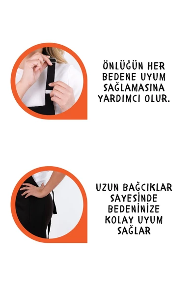Star İki Eldivenli Set Ayar Askılı 4lü Mutfak Önlüğü Seti (2 ELDİVEN) - Resim 9