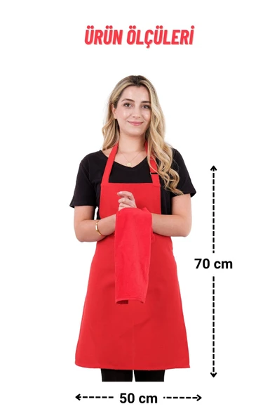 Star 2li Set ayar askılı mutfak önlüğü - Resim 3