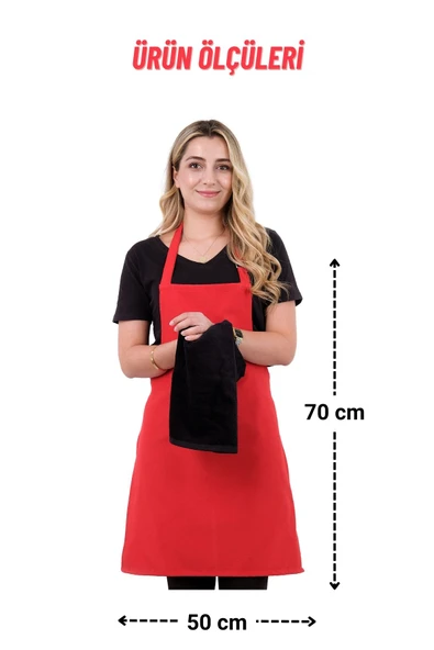 Star 2li Set ayar askılı mutfak önlüğü - Resim 8