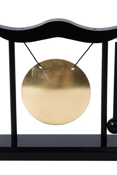 Metal Gong Feng Shui Pirinç Yin Yang Masa Üstü İsim Yazı Yazılabilir ürün görseli 1