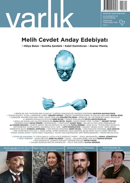 Varlık Dergisi 1418.Sayı Kasım 2025 ürün görseli 1