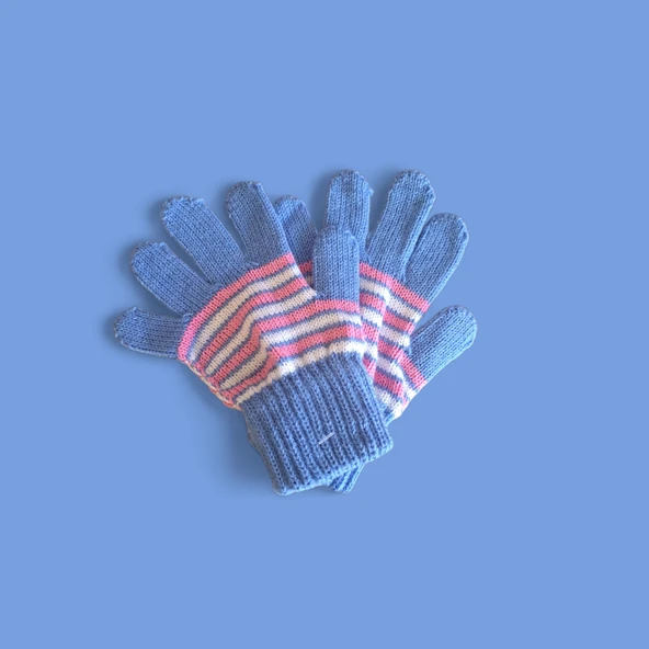 Çocuk Eldiveni Mavi Bebe Eldiven 1-4 Yaş ürün görseli 1