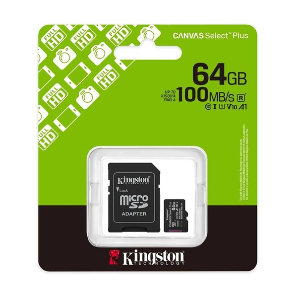 Kingston 64GB Micro SD Gen3 100MB/s SDCS3/64GB ürün görseli 1