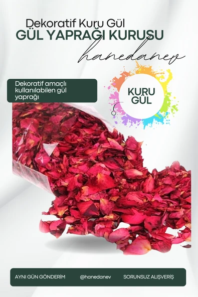Dekoratif Gül Kurusu Yaprağı Süsleme Gül Yaprağı Kuru Gül ürün görseli 1