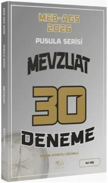 2026 MEB AGS Mevzuat Pusula Serisi 30 Deneme CBA Yayınları ürün görseli 1