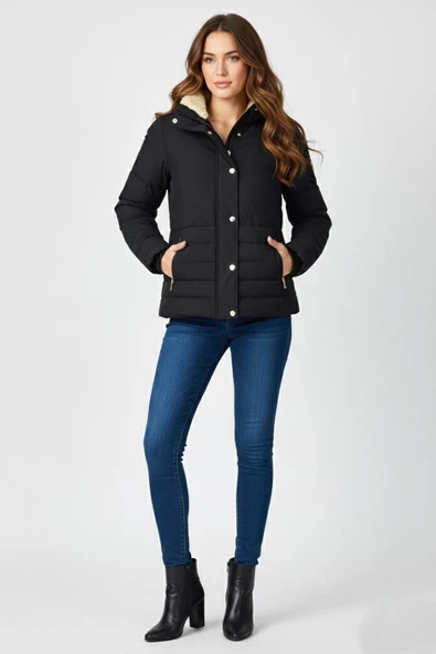 Kadın Spor İçi Peluş Mont M5309 BGL-ST04914 ürün görseli 1
