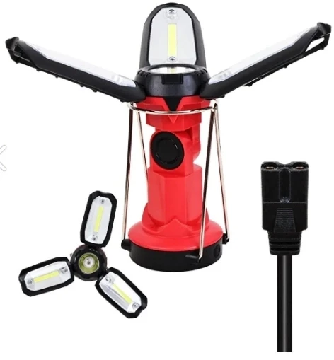 P-8801 Şarjlı Katlanabilir 3xcob Led+ 3w Led Çok Fonksiyonlu Kamp Feneri ürün görseli 1