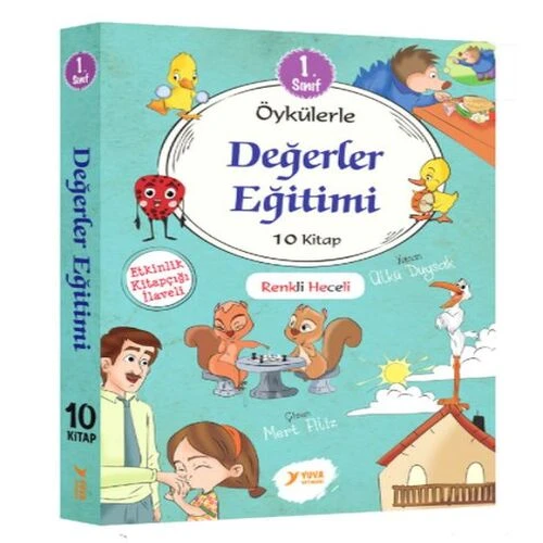 Öykülerle Değerler Eğitimi 1. Sınıflar İçin 10 Kitap Set ürün görseli 1
