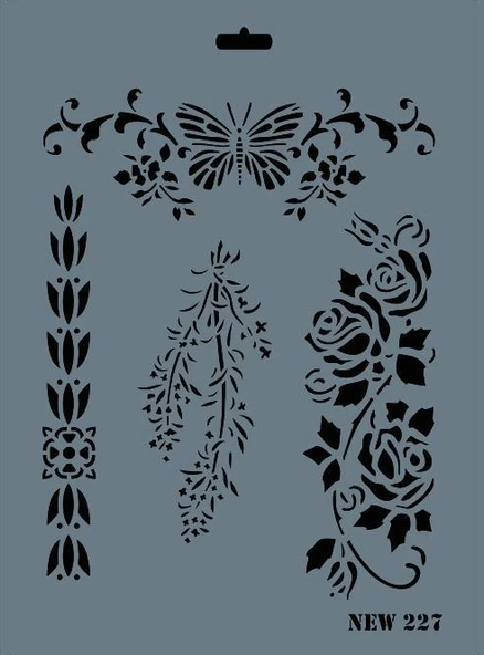 Rich New Seri N-227 Stencil 35x25 cm ürün görseli 1