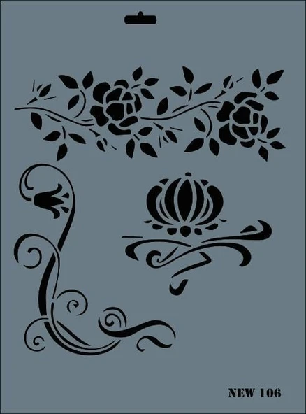 Rich New Seri N-106 Stencil 35x25 cm ürün görseli 1