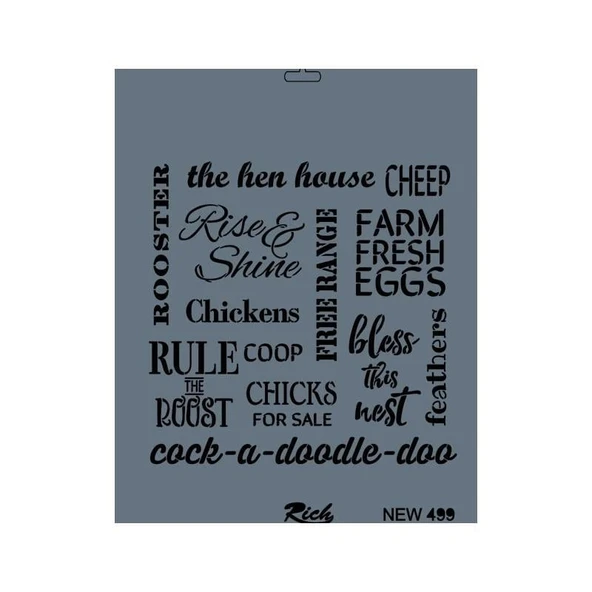 Rich New Seri N-499 Stencil 35x25 cm ürün görseli 1