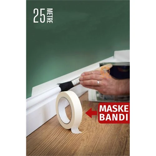 Findit Maskeleme Bandı 25 Metre Çıkarılabilir Boyacı Bandı ürün görseli 1
