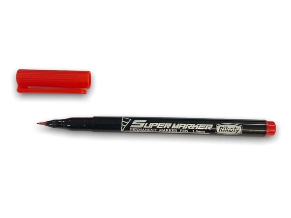 Rikoty G-0921 Kırmızı 1 mm Uçlu Süper Marker Kalem ürün görseli 1