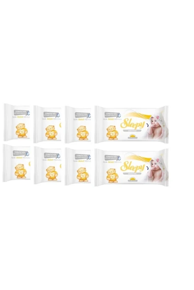 Sleepy Sensitive Islak Mendil 25'lix8 Kapaksız Paket Çanta boy Set ürün görseli 1