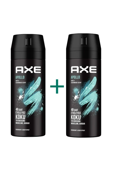 Axe Erkek Deodorant Sprey Apollo 150ml 2 Li ürün görseli 1