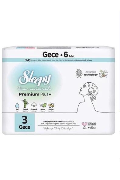 Sleepy Hijyenik Ped Tekli Gece 6'lı ürün görseli 1