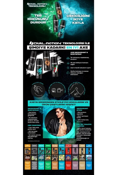 Axe Deodorant 150 Ml. Leather Cookies (12'Lİ) - Resim 6