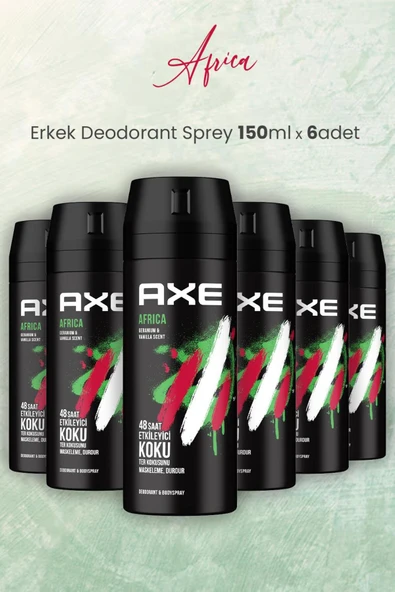 Axe Africa Erkek Deodorant Sprey 150 ml x 6 Adet ürün görseli 1