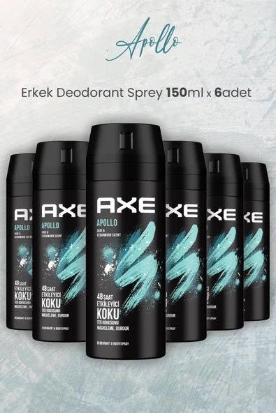 Axe Apollo Erkek Deodorant Sprey 150 ml x 6 Adet ürün görseli 1
