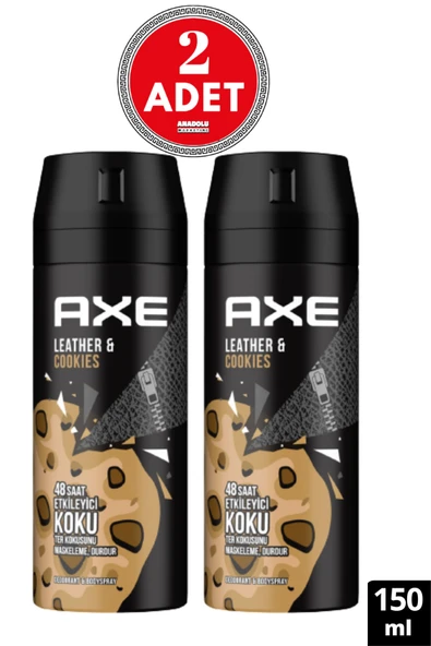 Axe Erkek Deodorant Sprey Leather & Cookies 150 Ml 2 Adet ürün görseli 1
