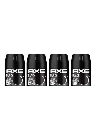 Axe Erkek Deodorant Sprey Black 150 Ml 8690637981524 (4 Adet) ürün görseli 1