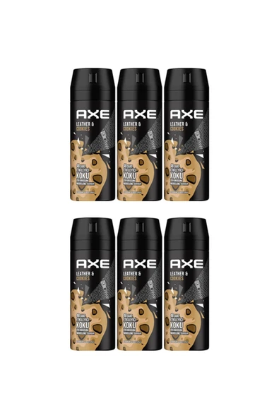 Axe 6'lı Erkek Deodorant Sprey Leather&cookies 150 Ml ürün görseli 1