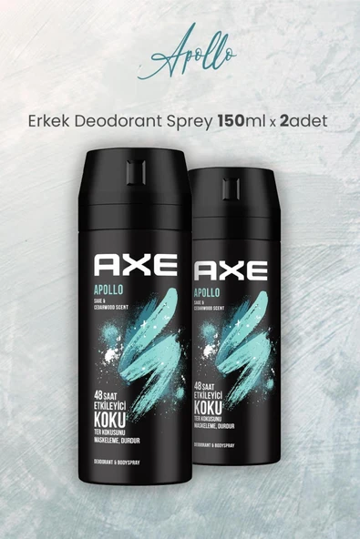 Axe Apollo Erkek Deodorant Sprey 150 ml x 2 Adet ürün görseli 1